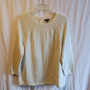 Talbots white sweater XL Petite